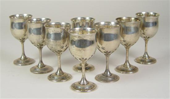 Appraisal: Eight Reed Barton Sterling Silver Cordials Eight cordials in the