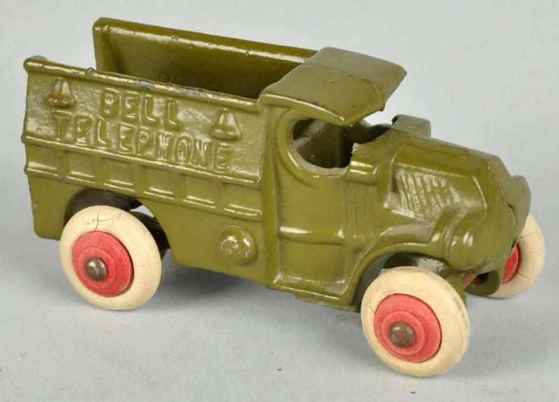 Appraisal: Cast Iron Hubley Bell Telephone Truck Toy Description American Hard-to-find