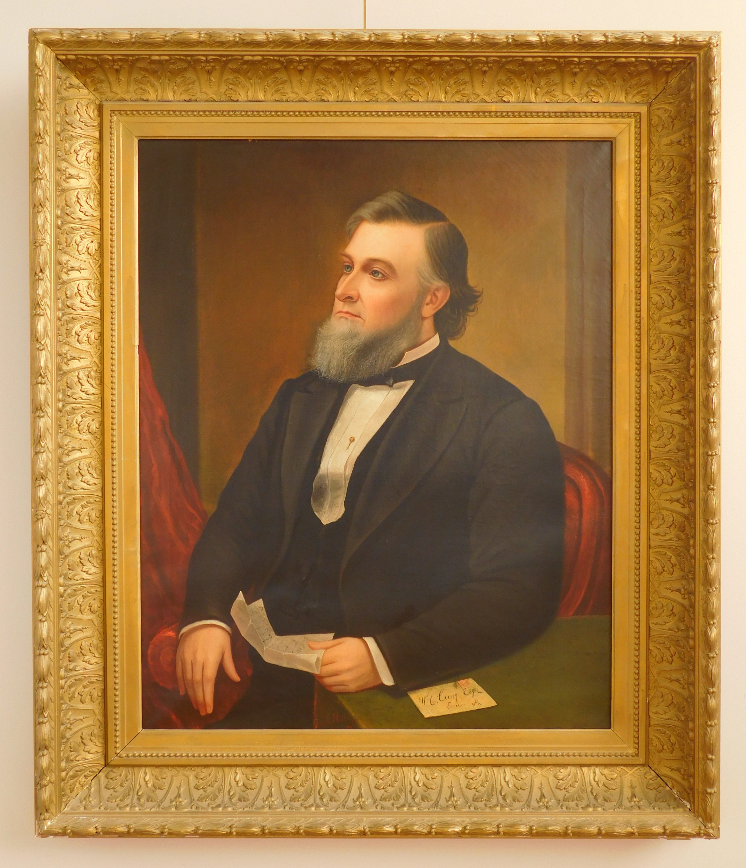 Appraisal: Moses Billings American - Portrait of a Gentleman- oil on