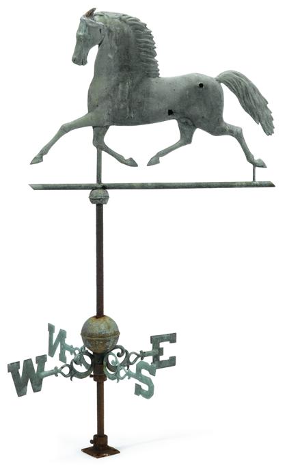 Appraisal: Blackhawk copper weathervane late th century