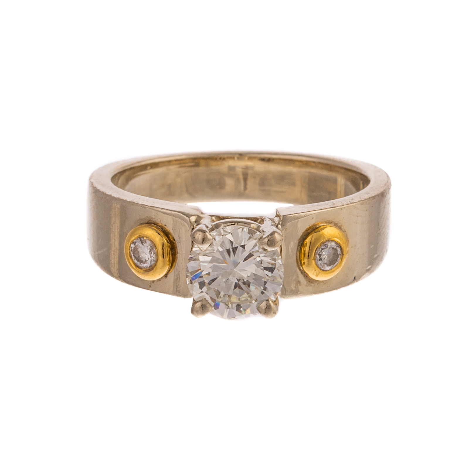 Appraisal: A CT ROUND BRILLIANT DIAMOND RING IN K K white