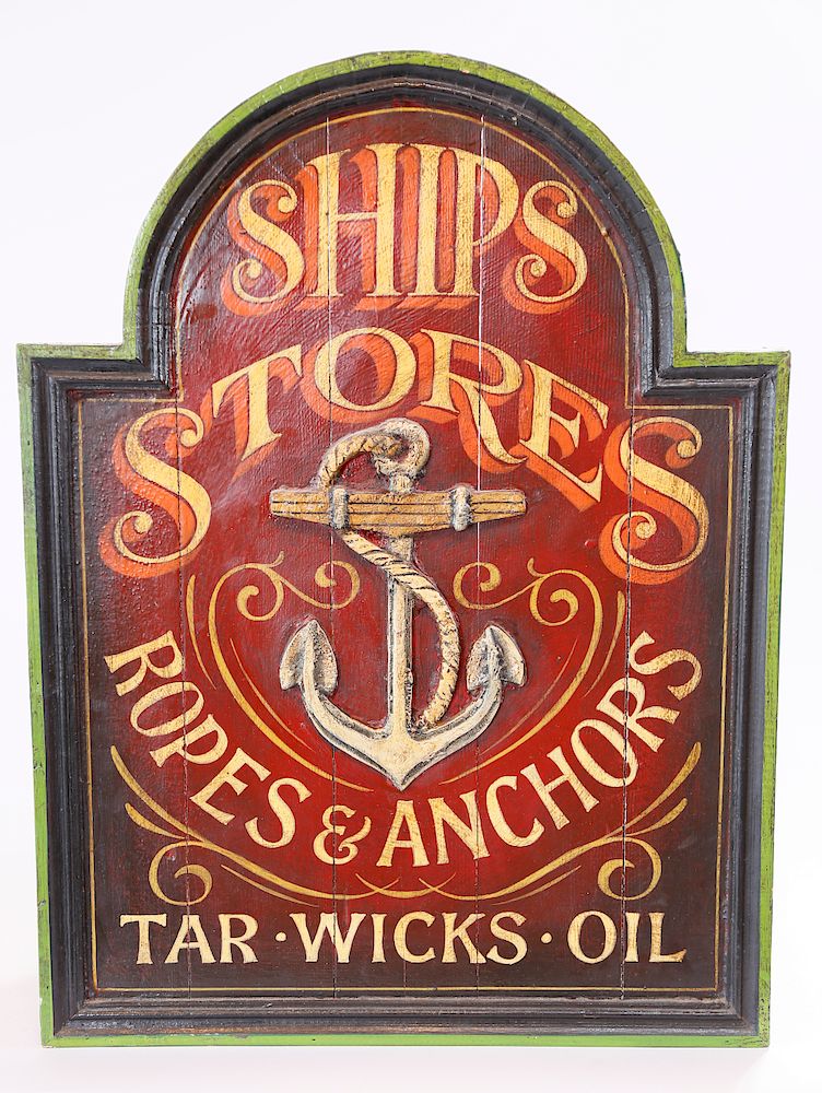 Appraisal: Antique Style Painted Wood Trade Sign Exclusive on Bidsquare Antique