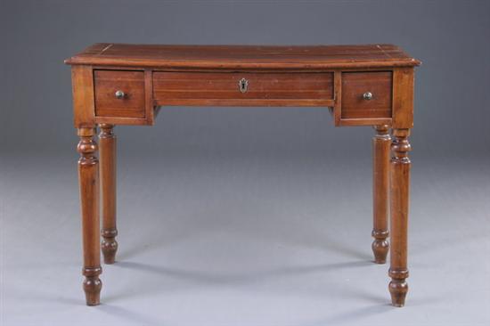 Appraisal: ITALIAN PROVINCIAL WRITING DESK th century fruitwood Inset rectangular writing