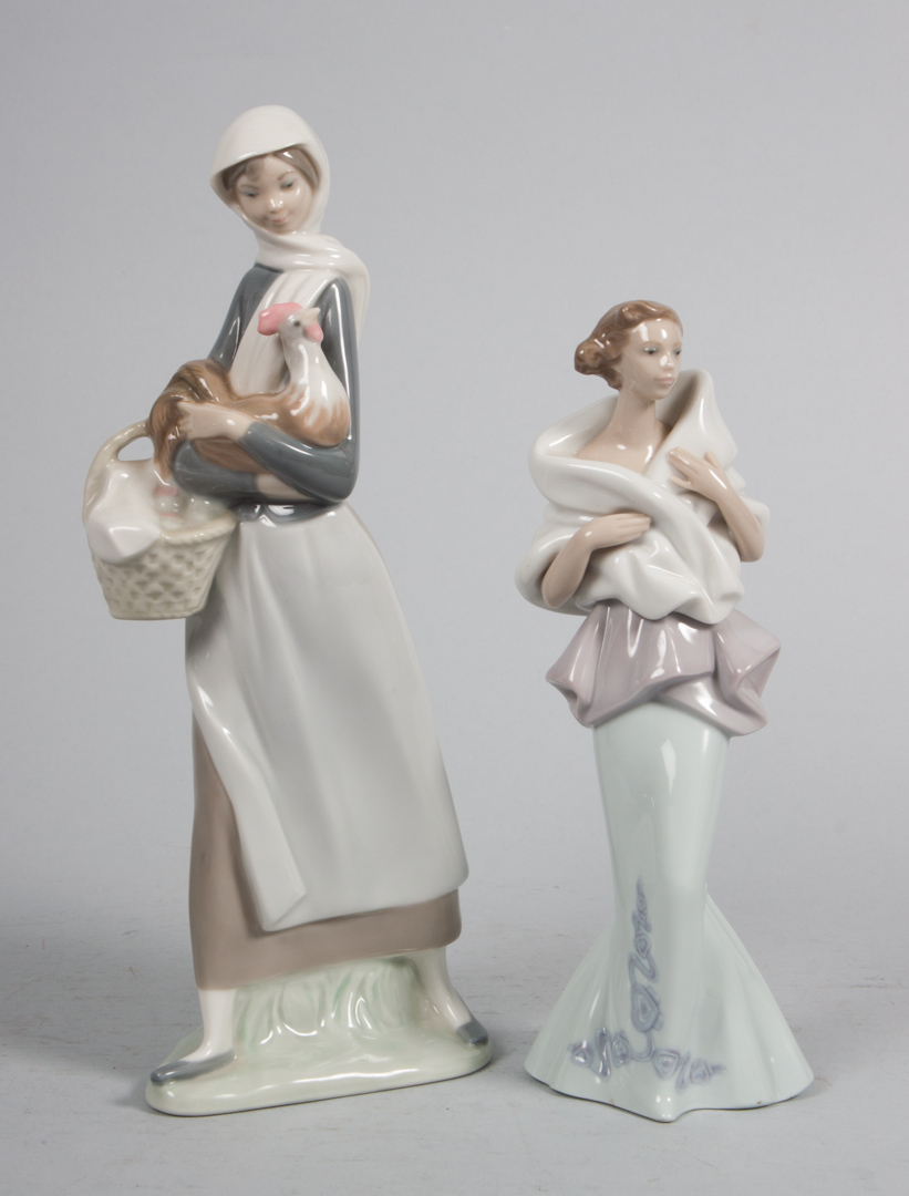 Appraisal: Two Lladro porcelain figures A Night Out in H and