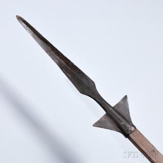 Appraisal: Long Spear Europe c th century blade with medial ridge