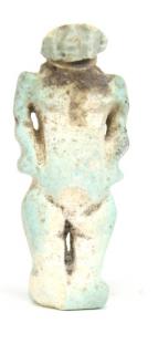 Appraisal: Ancient Egyptian Blue Faience Figural Amulet Form of a male