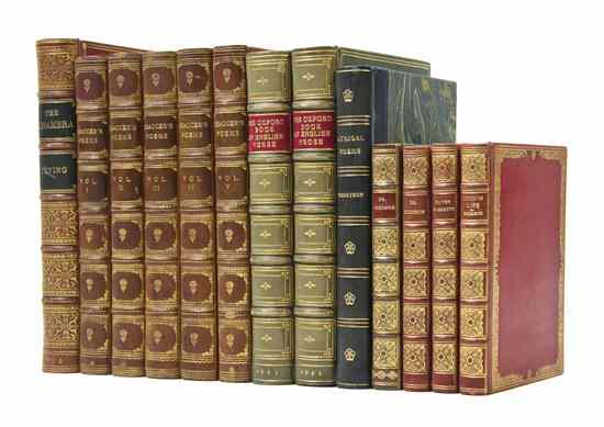 Appraisal: LEATHER BINDINGS A group of works bound by Sangorski and