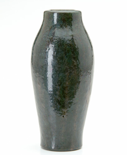 Appraisal: MERRIMAC Ovoid vase covered in a superior mottled green and