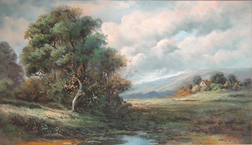 Appraisal: Artist th Century Landscape School Title Tranquil Country Landscape Painting