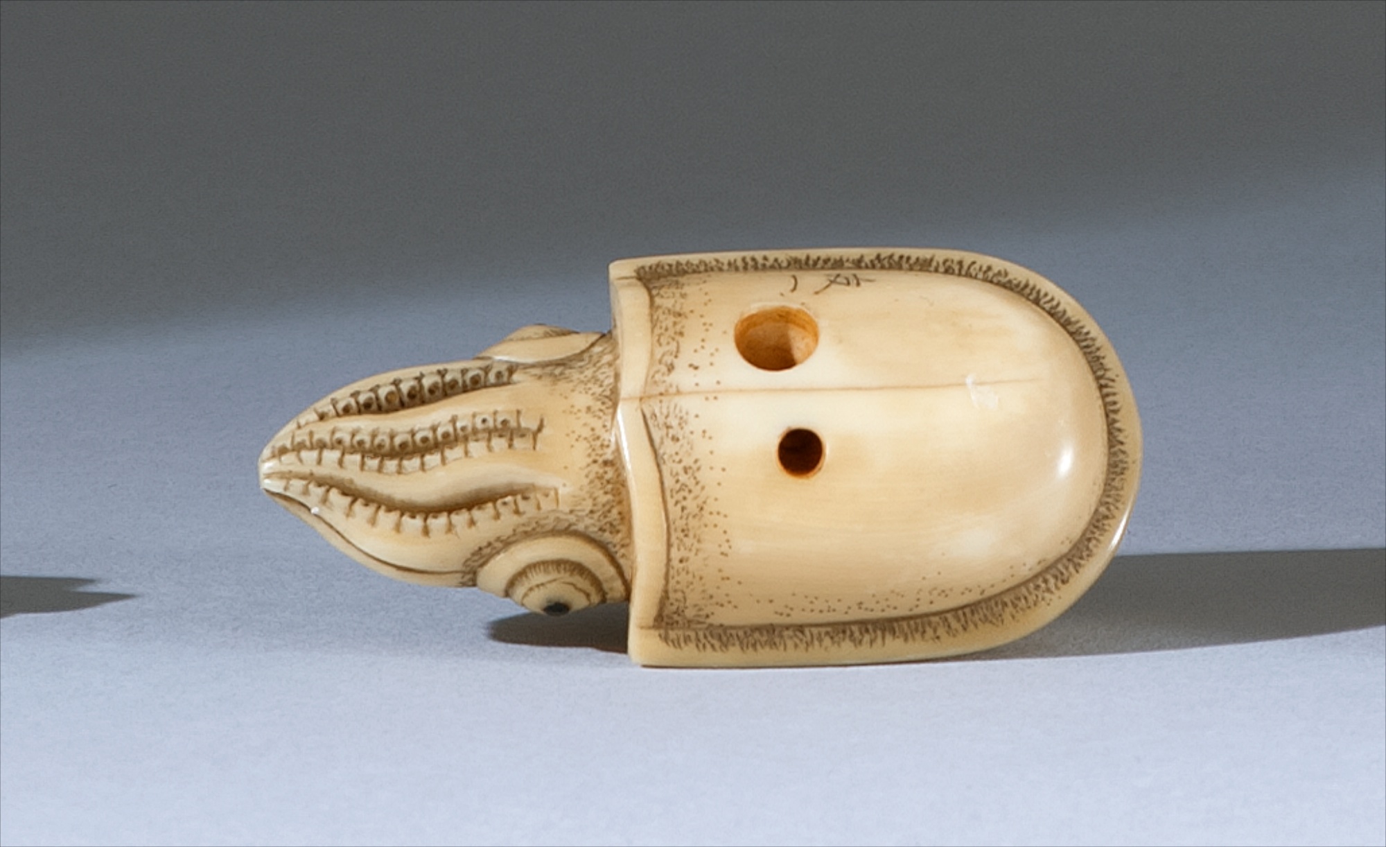 Appraisal: IVORY NETSUKE Circa By Tomokazu In the form of a