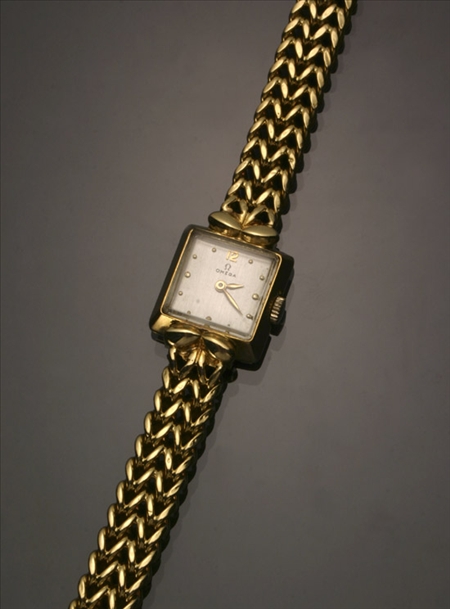 Appraisal: Lady's -Karat Yellow-Gold -Jewel Manual-Wind Wristwatch Omega Swiss Circa Having