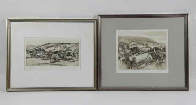 Appraisal: Harold Sayer Sheepscombe signed and dated etching cm x cm