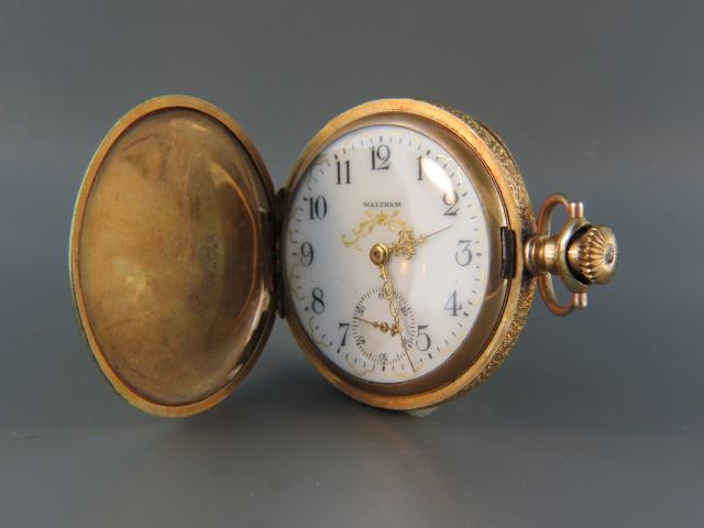 Appraisal: Waltham Pocketwatch gold-filled hunting case size jewels working