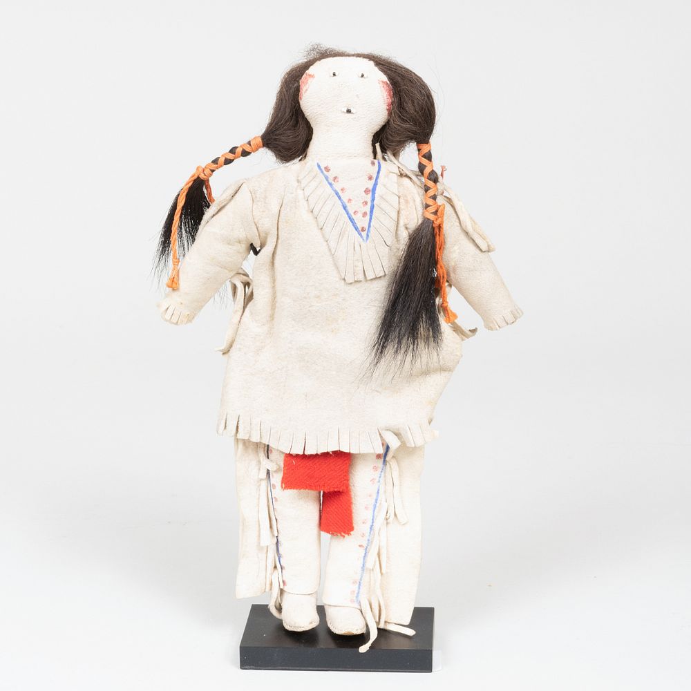 Appraisal: Cheyanne or Arapaho Plains Hide Doll Probably Canadian River Region