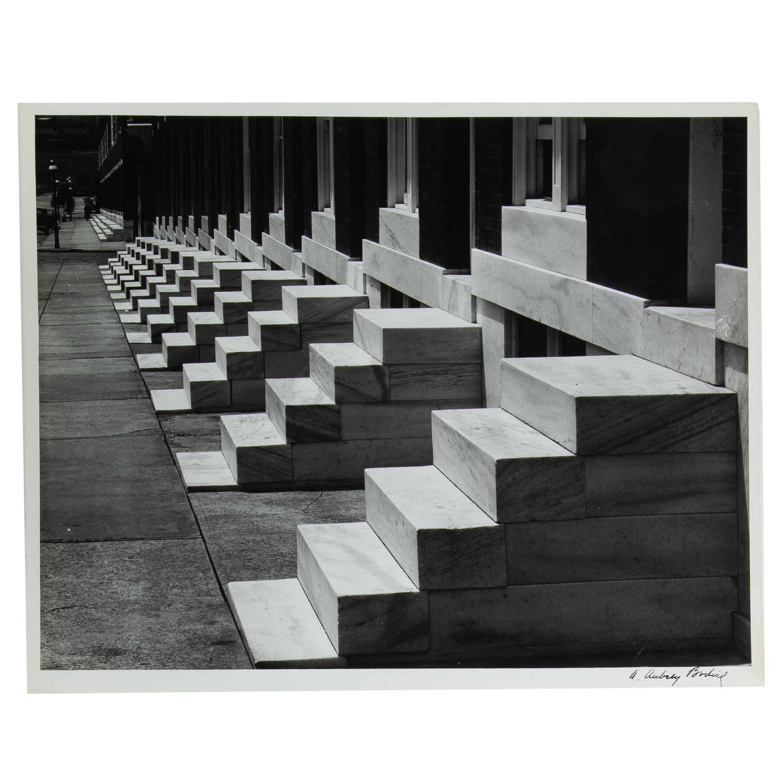 Appraisal: A AUBREY BODINE MARBLE STEPS PHOTOGRAPH American - Gelatin silver