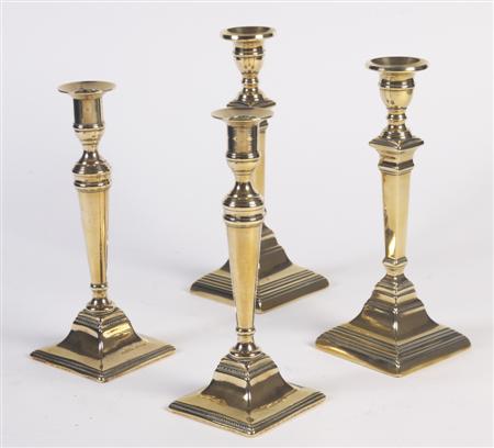 Appraisal: A pair of late th century table candlesticks each of