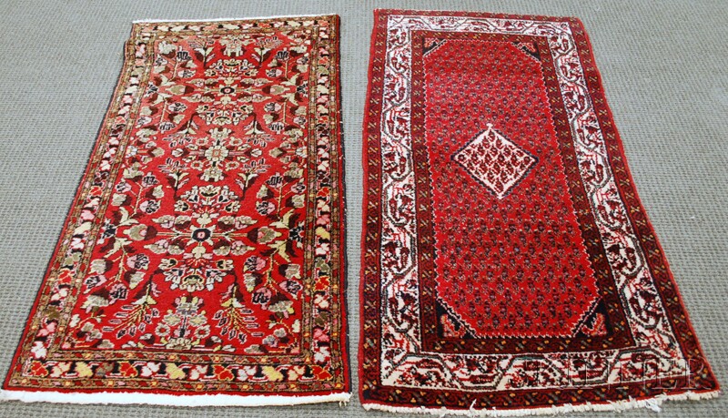 Appraisal: Two Hamadan Rugs Northwest Persia th century ft x ft