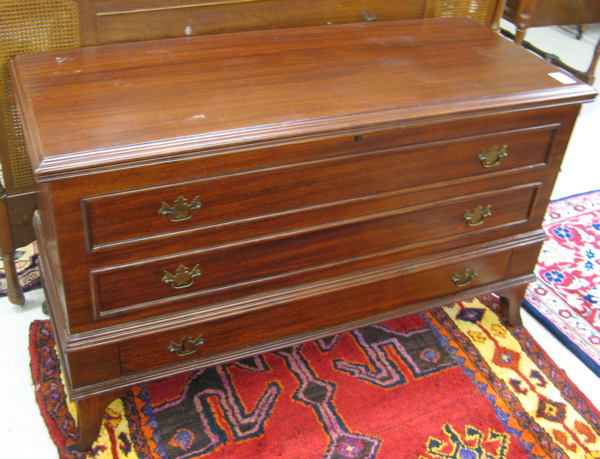 Appraisal: FEDERAL STYLE MAHOGANY AND CEDAR BLANKET CHEST American mid th