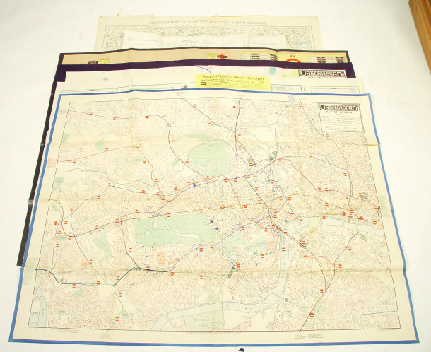 Appraisal: Collection of London Underground display maps also a Green Line