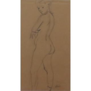 Appraisal: Maximilien Luce French - Pencil on paper Female Nude Signed