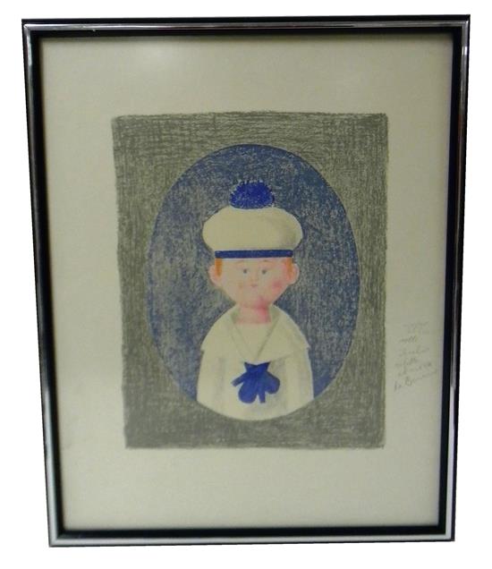 Appraisal: Antonio Bueno Italian - Marinaretto trans Sailor color lithograph depicting