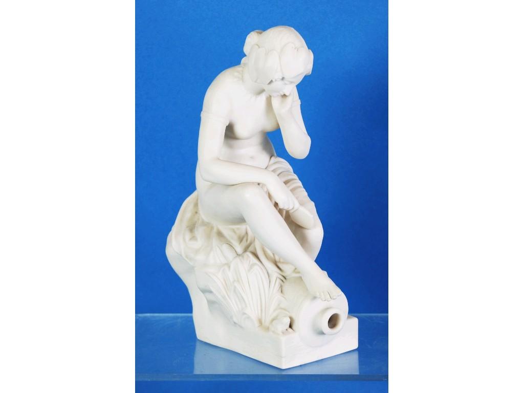 Appraisal: VICTORIAN COPELAND PARIAN PORCELAIN FIGURE OF A WATER NYMPH high