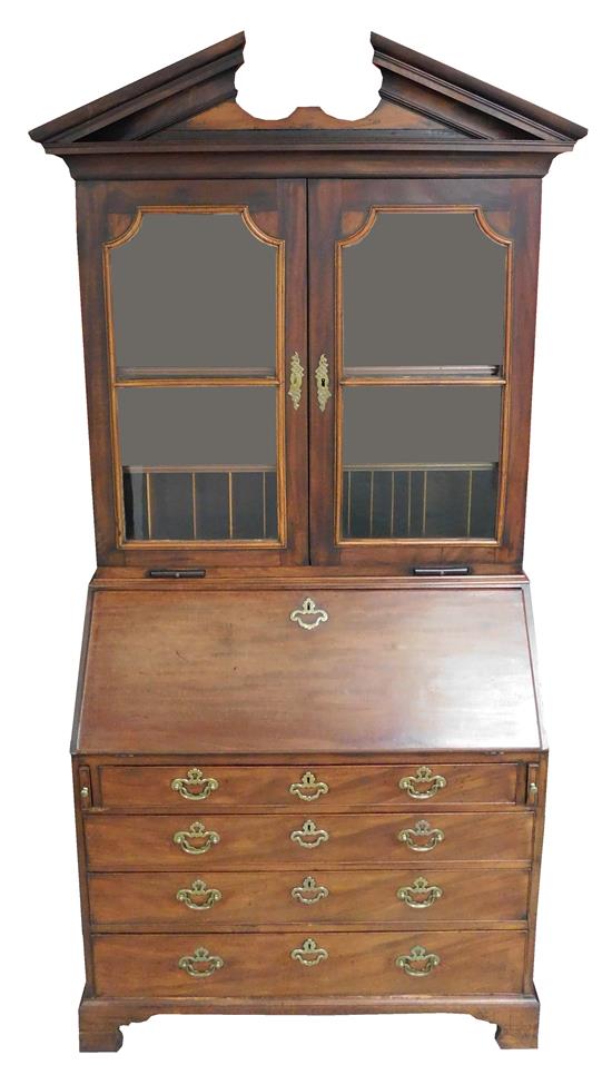 Appraisal: English Georgian secretary desk c - mahogany primary and oak