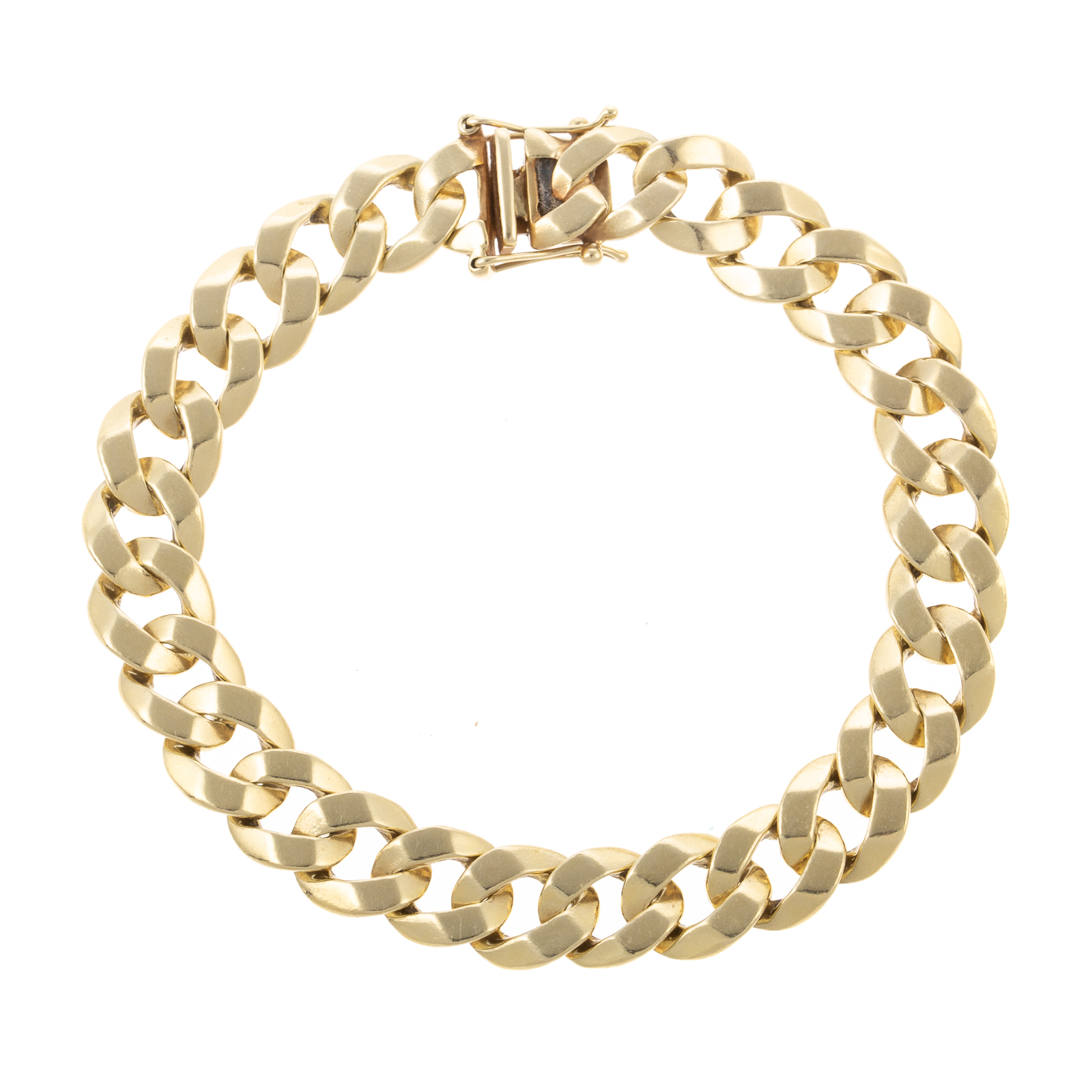 Appraisal: A SOLID K CURB LINK BRACELET K yellow gold high