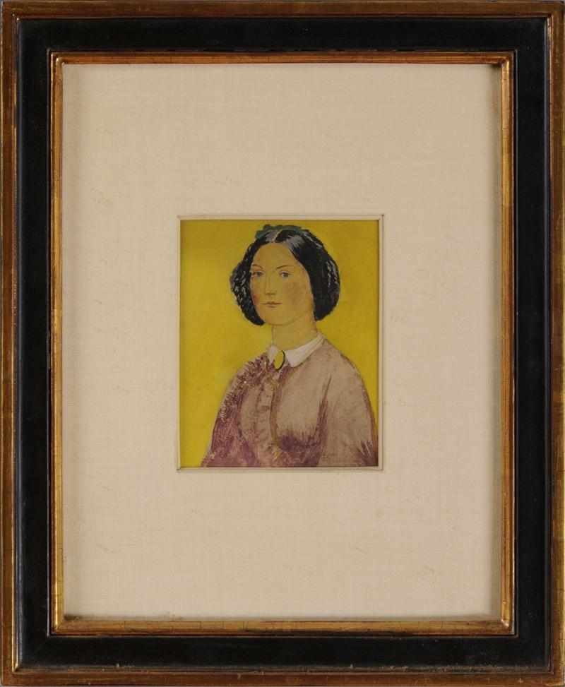 Appraisal: UNKNOWN PORTRAIT OF A WOMAN Watercolor on paper unsigned x