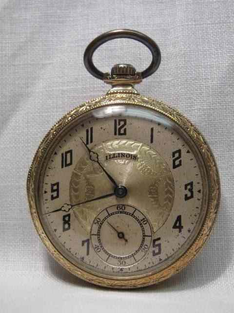 Appraisal: Size pocket watch with Illinois Watch Co Arabic numeral dial