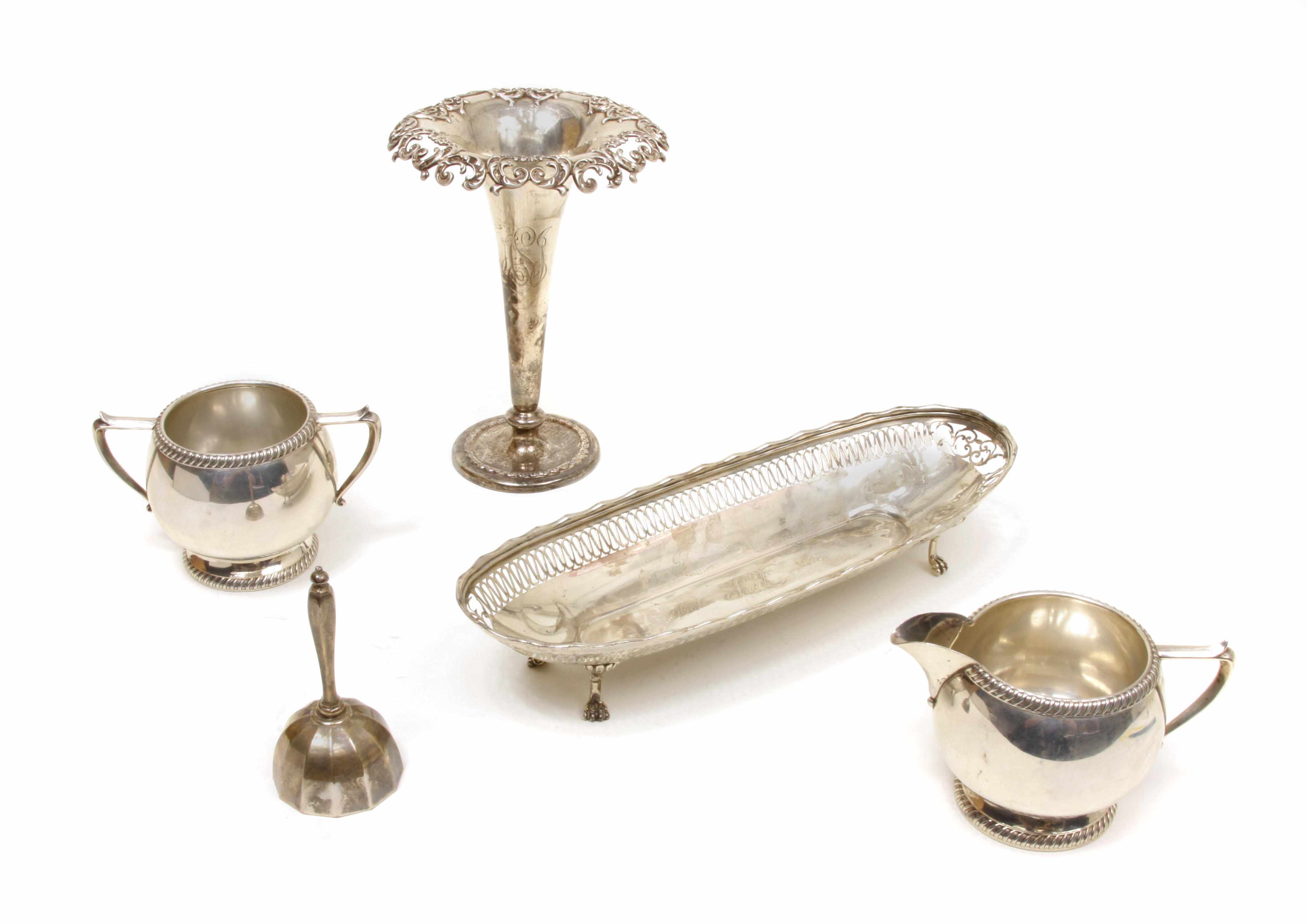 Appraisal: A group of American sterling silver hollowware Late th -