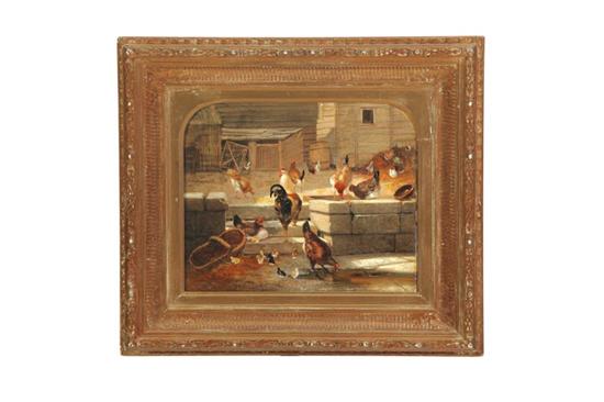 Appraisal: BARNYARD SCENE BY FREDERICK RONDEL SR NEW YORK CALIFORNIA -