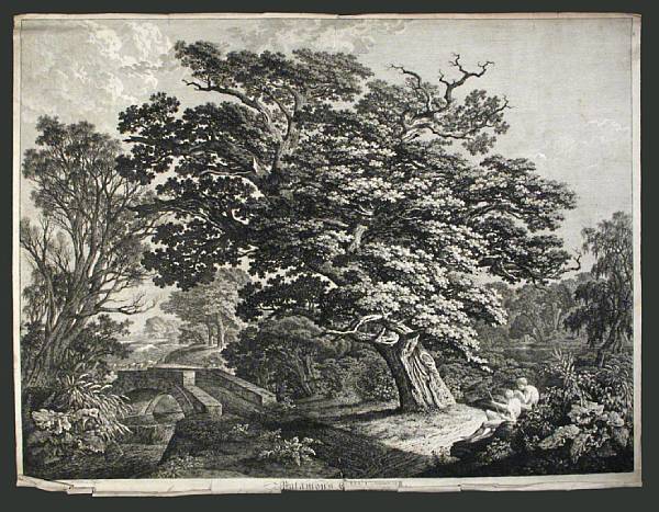 Appraisal: Carl Wilhelm I Kolbe Pal mons Eiche Etching unframed x