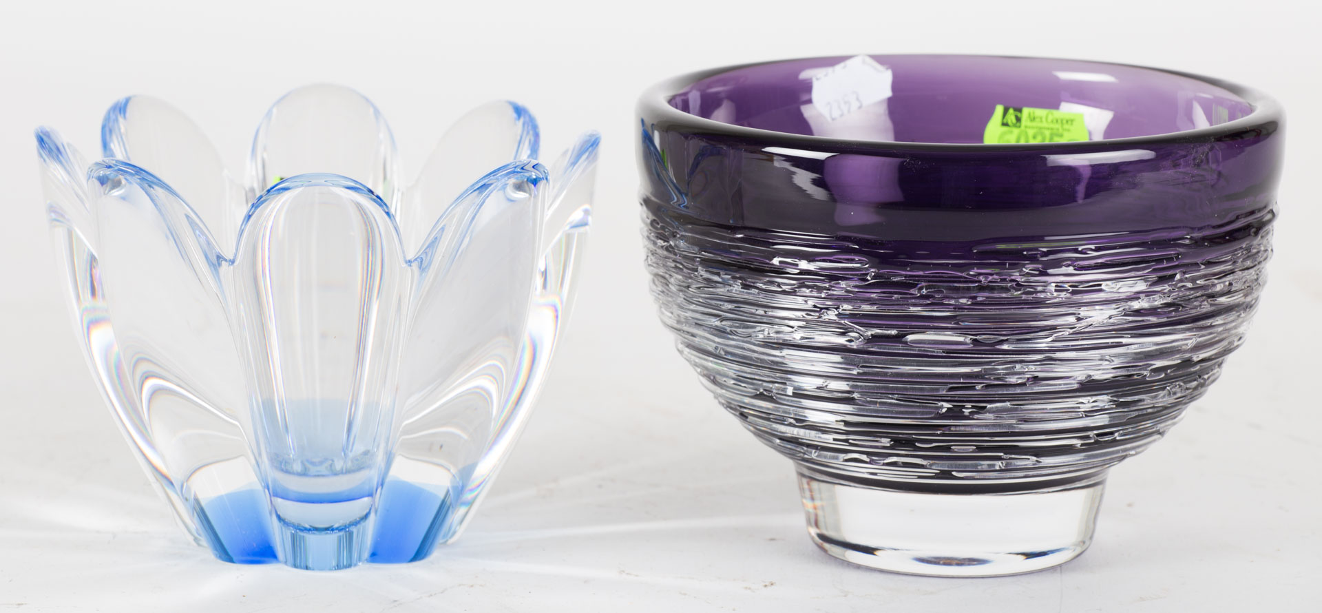 Appraisal: c Orrefors vase and a signed art glass bowl