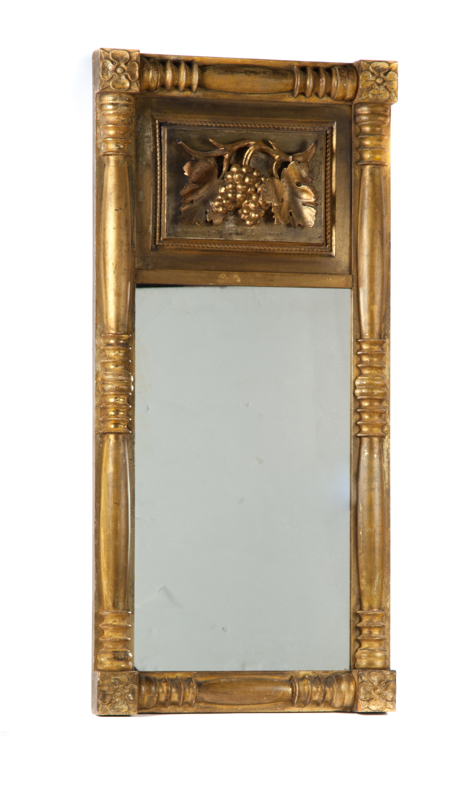 Appraisal: GILT FEDERAL HANGING MIRROR American st quarter- th century Rectangular