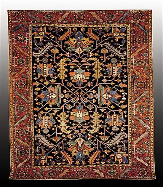 Appraisal: Antique Persian Heriz Serapi carpet circa ' x ' of