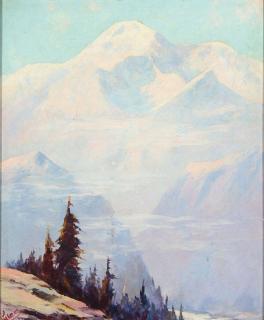 Appraisal: J DAHLAGER PAINTING MT MCKINLEY ALASKA JULES DAHLAGER American -