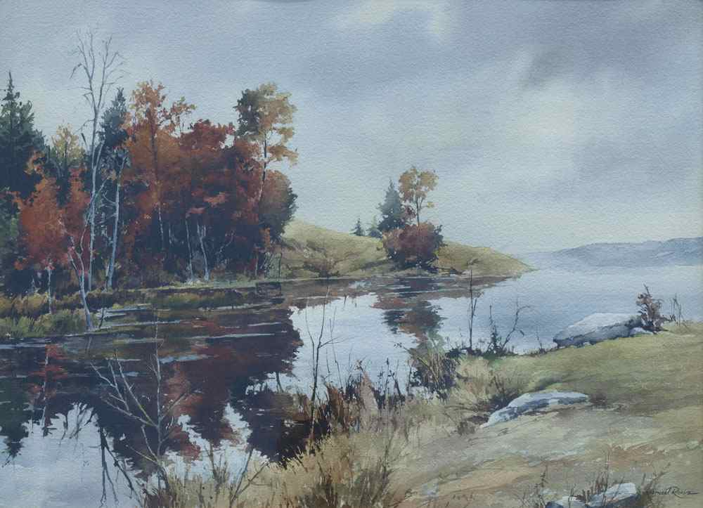 Appraisal: RUIZ Manuel Spanish th C Stream Scene Watercolor sight size