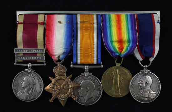 Appraisal: A Naval China War medal group to W J Townsend