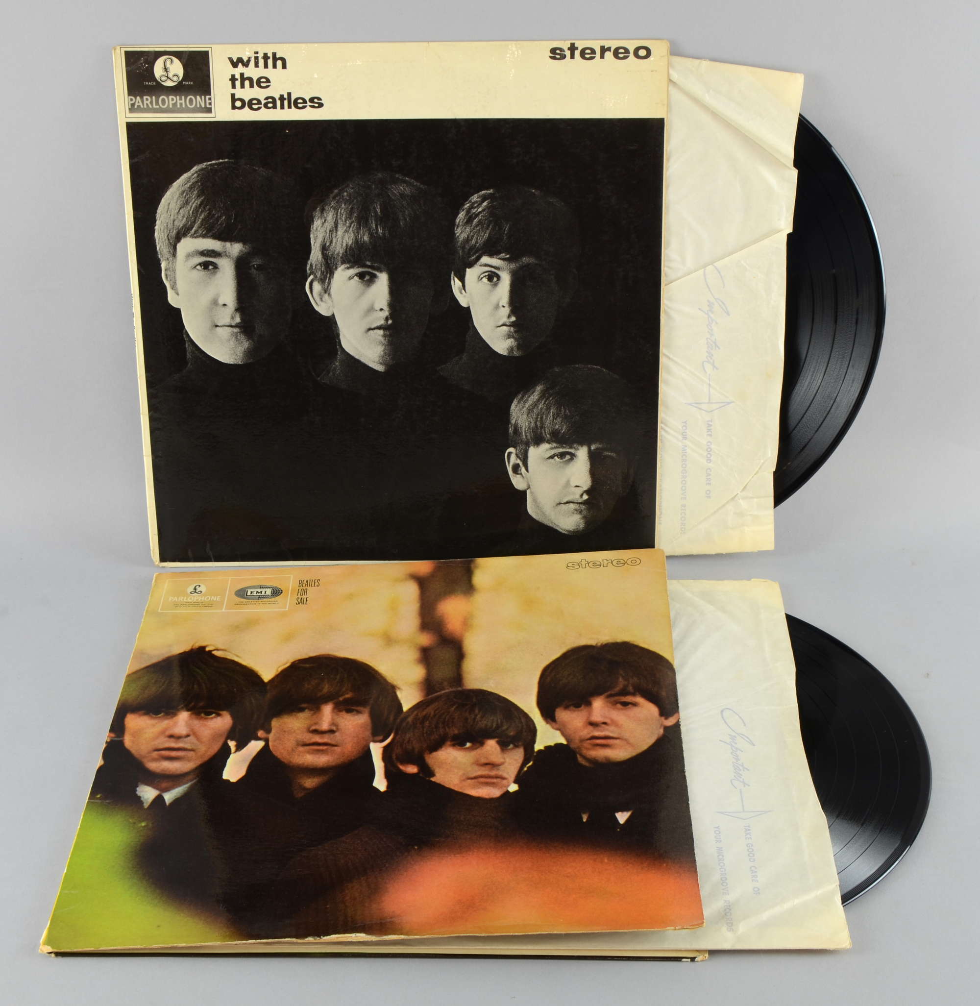 Appraisal: The Beatles With The Beatles Vinyl LP st pressing Parlophone