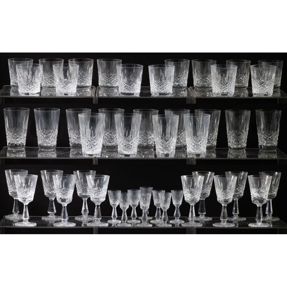 Appraisal: WATERFORD CRYSTAL KENMARE STEMWARE COLLECTION pieces including water goblets cordial