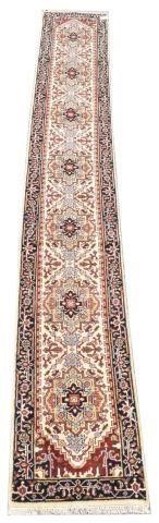 Appraisal: Hand-tied Persian Serapi runner rug approx ' l ' w