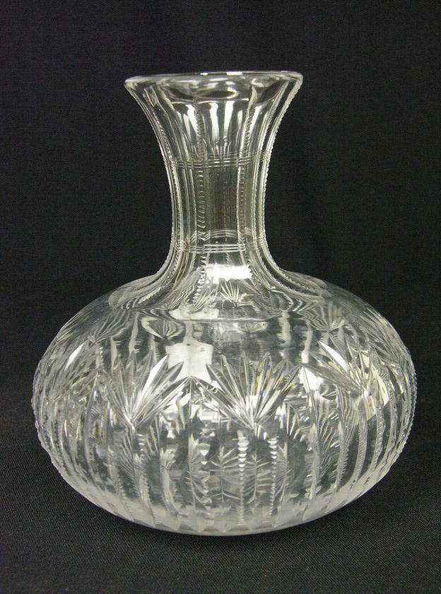 Appraisal: CUT GLASS DECANTER Nicely cut Unsigned Size by