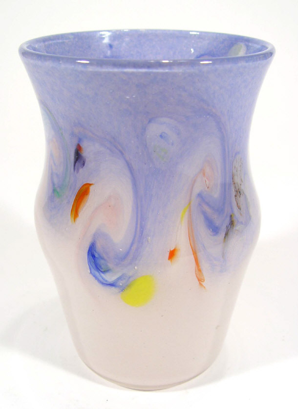 Appraisal: Monart glass vase with coloured swirl decoration cm high