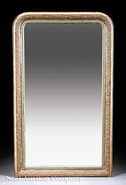 Appraisal: A Pair of Louis Philippe Gilded Cr me Peinte Mirrors