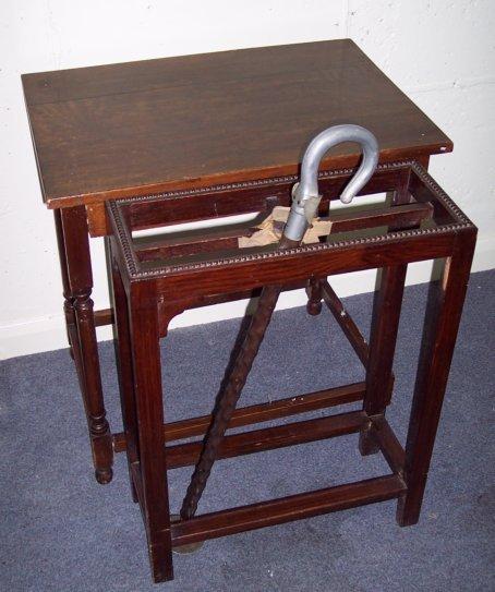 Appraisal: A mahogany side table fitted a single drawer on taper