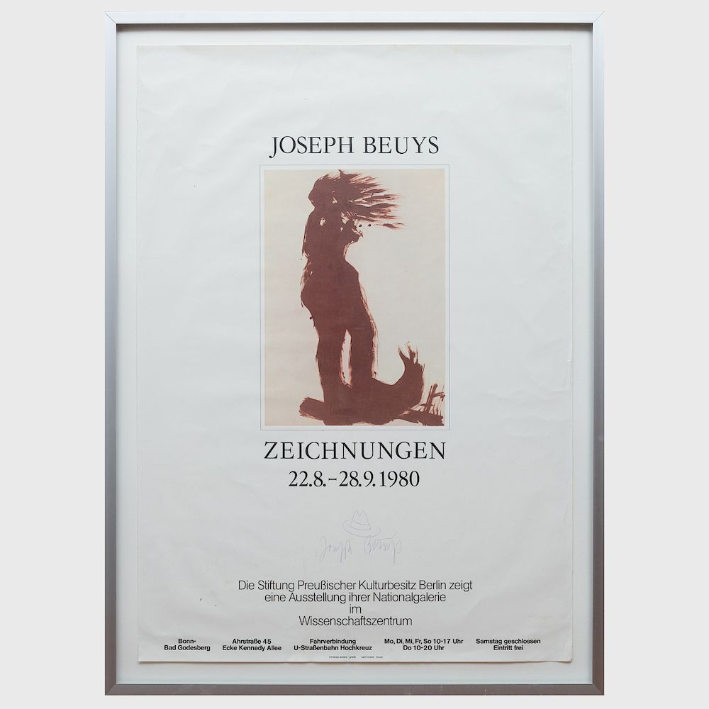 Appraisal: Joseph Beuys - Joseph Beuys Zeichnungen Offset poster signed in