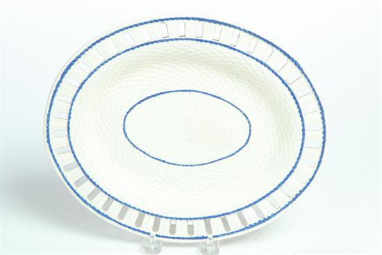 Appraisal: WEDGWOOD PLATTER England early th century softpaste Basketweave pattern with