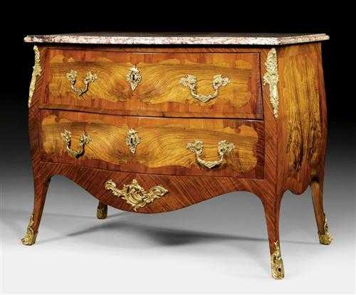 Appraisal: CHEST OF DRAWERS Louis XV Circle of J F FUNK