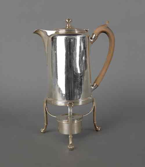 Appraisal: English silver biggin and warmer - and - bearing the